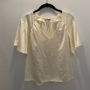 Joie Silk Short Sleeve Blouse Size S